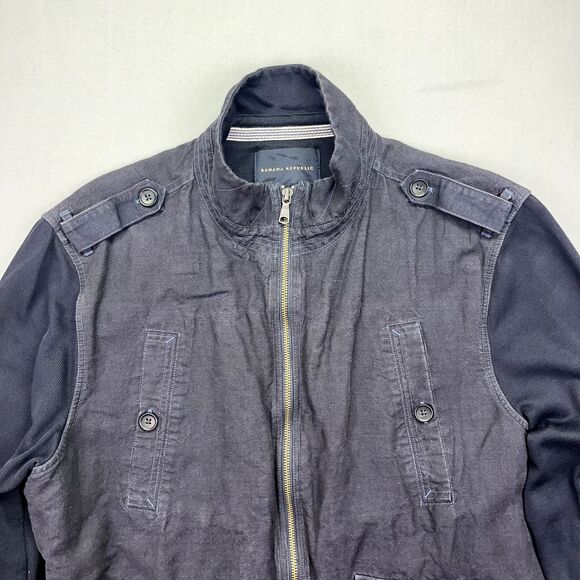 Banana Republic Jacket Mens Size XL‎ Black Pocket Outdoors Zip Coat - Picture 5 of 16